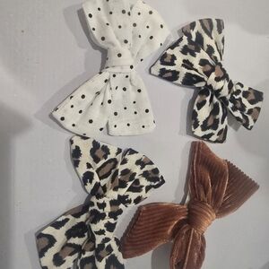 Set of Four Homemade Stylish Baby Hair Bows